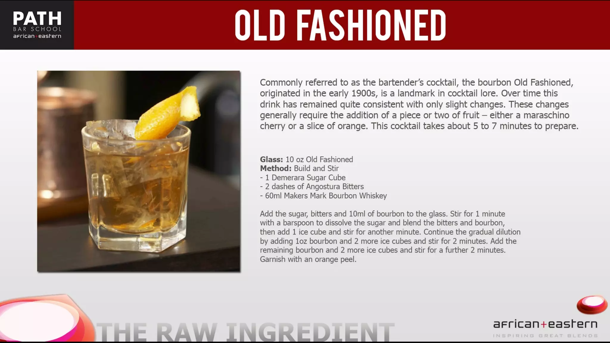 Eastern + African Bartending presentation