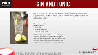 Eastern + African Bartending presentation