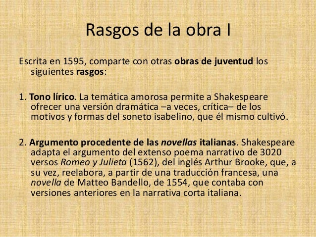 Shakespeare, Romeo y Julieta