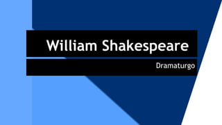 William Shakespeare
Dramaturgo
 