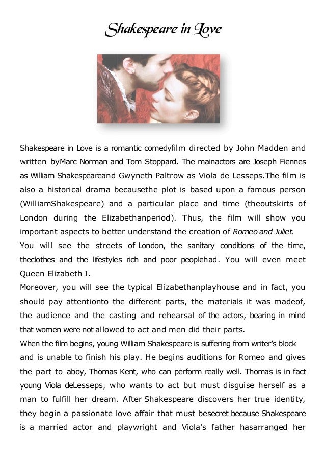 shakespeare in love a film by john madden essay shakespeare in love a film by john madden essay