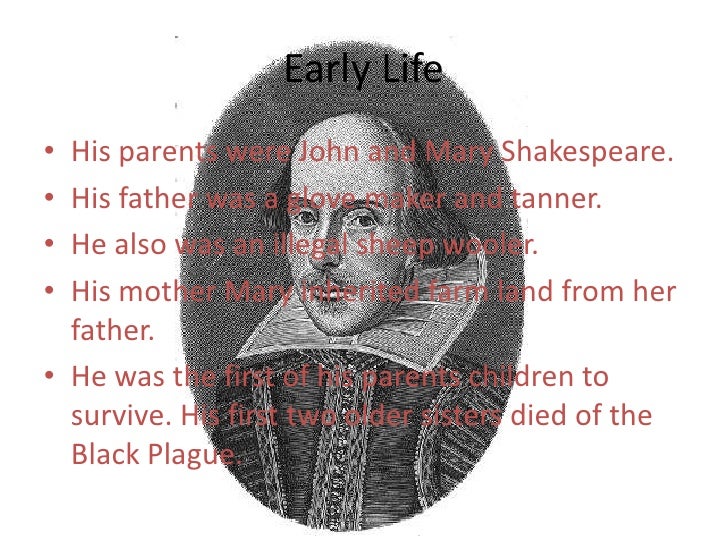 shakespeare early life