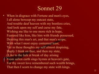 Shakespeare sonnets
