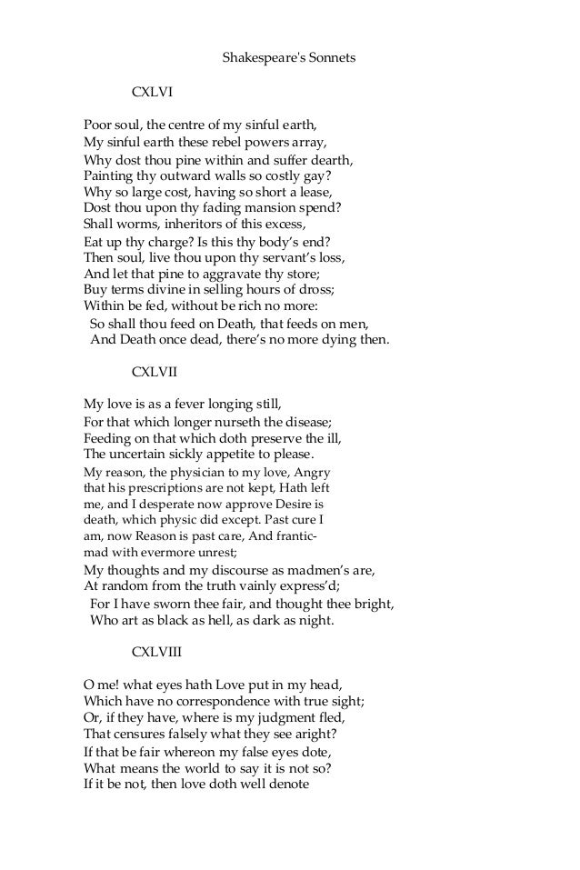 Shakespeares Sonnets William Shakespeare
