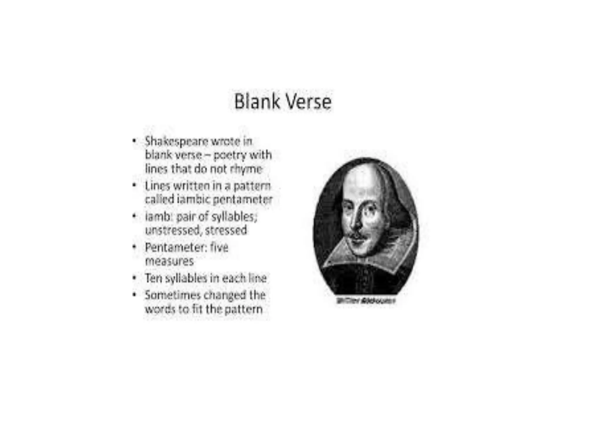 Shakespeare's use of blank verse | PPTX