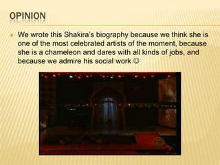 Shakira's biography | PPT