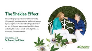 Shaklee Opportunity Presentation October 2016