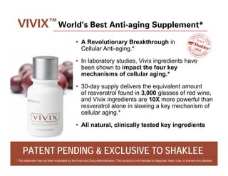 VIVIX™ World’s Best Anti-aging Supplement*
                                               • A Revolutionary Breakthrough i...