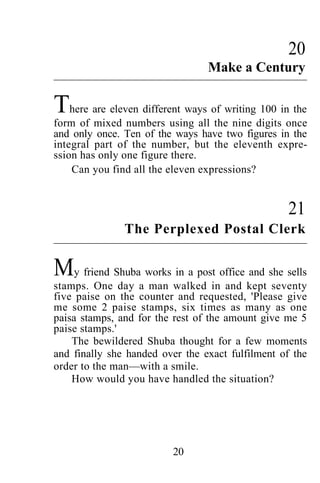 Shakuntala devi puzzles