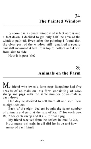 Shakuntala devi puzzles
