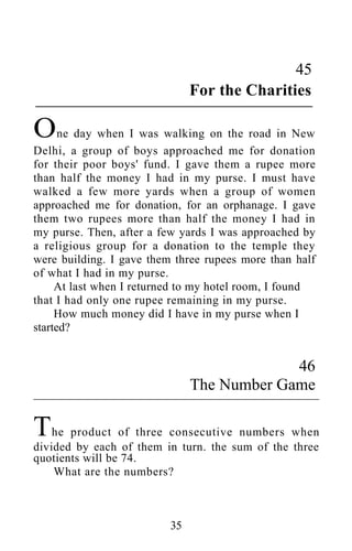 Shakuntala devi puzzles