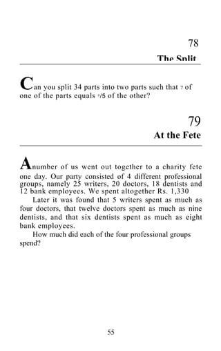 Shakuntala devi puzzles