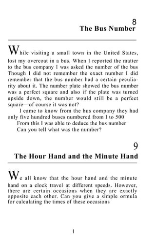 Shakuntala devi puzzles