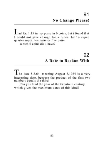 Shakuntala devi puzzles