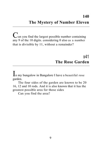 Shakuntala devi puzzles