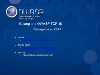Andriy Shalaenko - GO security tips