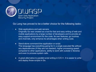 Andriy Shalaenko - GO security tips