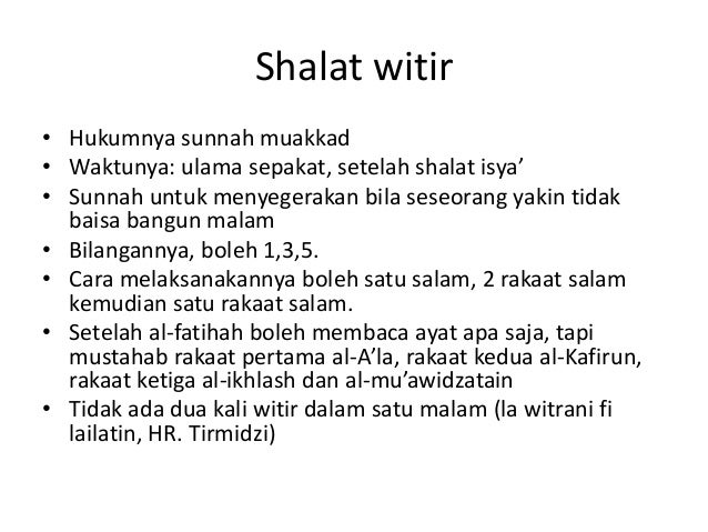 Shalat Shalat Sunnah