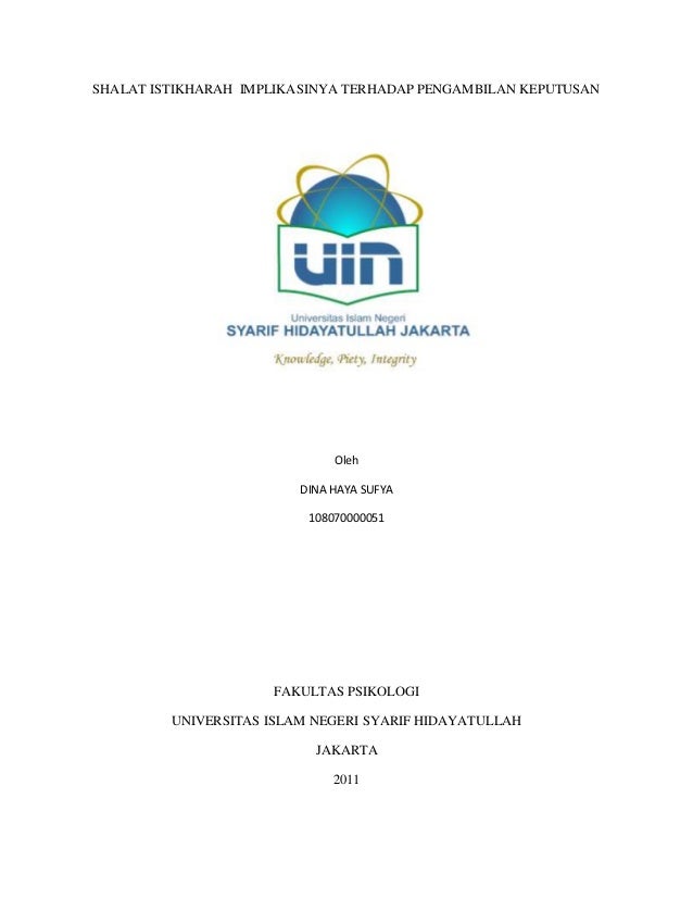 Shalat Istikharah Implikasinya Terhadap Pengambilan Keputusan