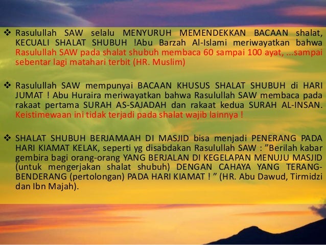 Shalat Subuh Berjama Ah Di Masjid