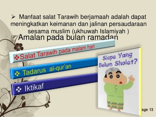 Shalat tarawih kls 6