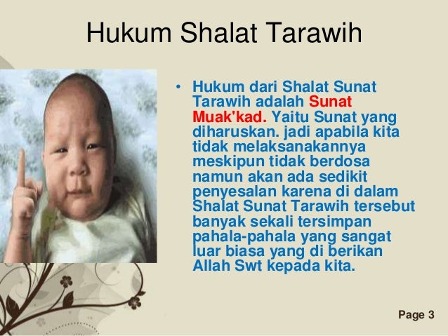 Hukum Melaksanakan Shalat Tarawih - Shalat Tarawih Kls 6 - Ketentuan