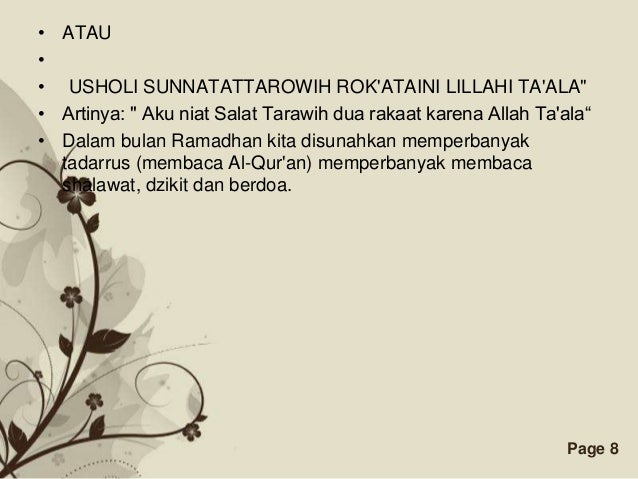 Shalat tarawih kls 6