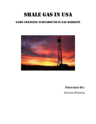 SHALE GAS iN USA
GAME CHANGING TURNAROUND IN GAS MARKETS

PREPARED BY:
JIGYASA PURWAR

 