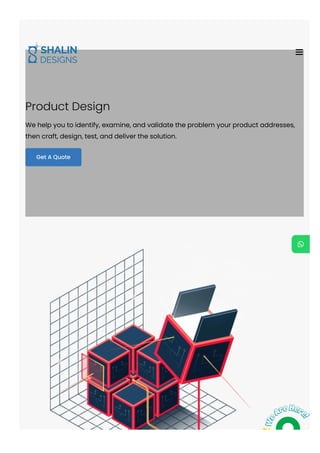 Product Design
We help you to identify, examine, and validate the problem your product addresses,
then craft, design, test, and deliver the solution.
Get A Quote


 