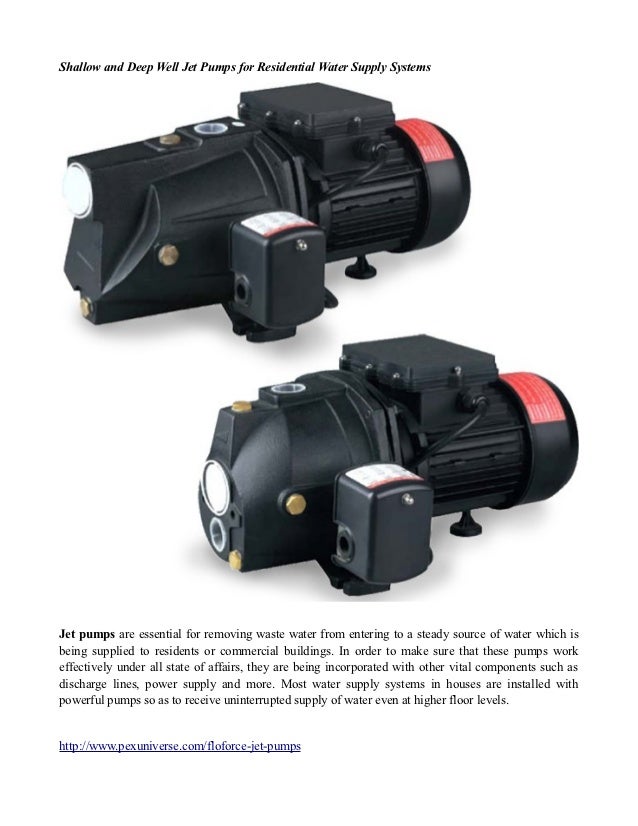 Shallow well jet pumps troubleshooting
