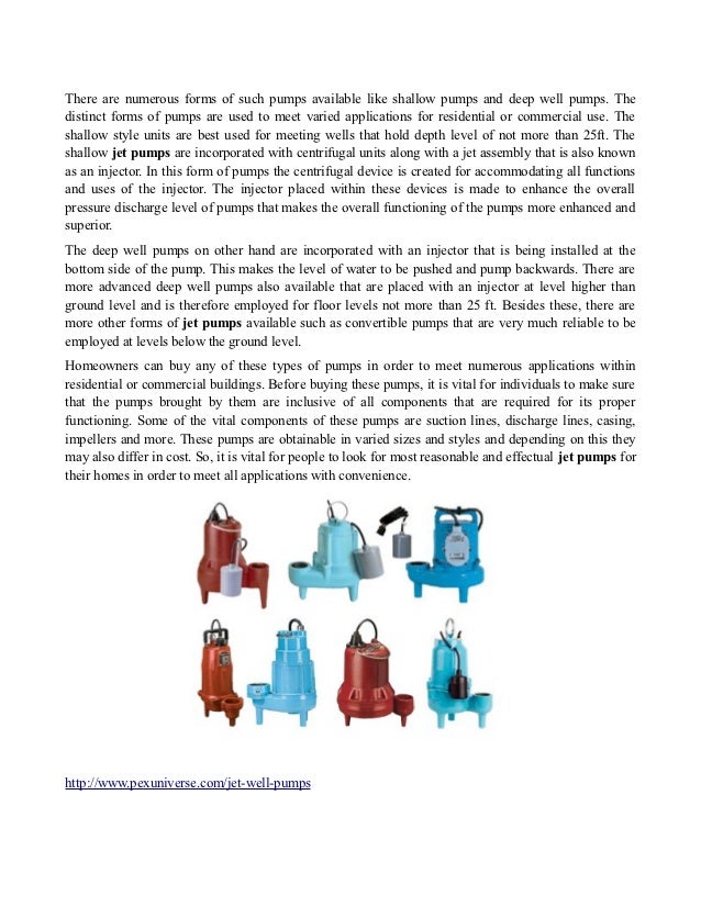 Shallow well jet pumps troubleshooting