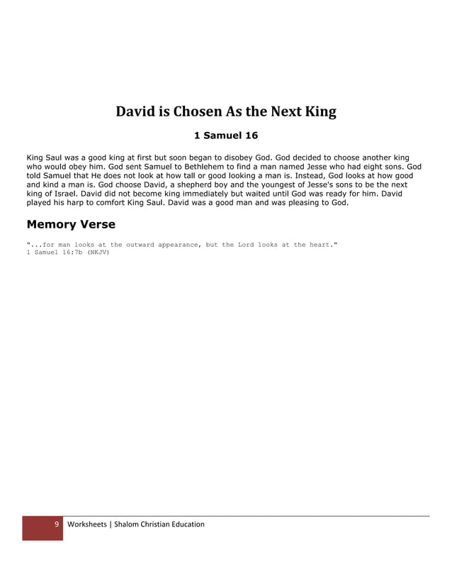 Shalom christian education the books of the old testament worksheets | PDF