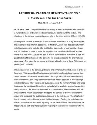 Shalom new testament year 1 2011, session 4 | PDF