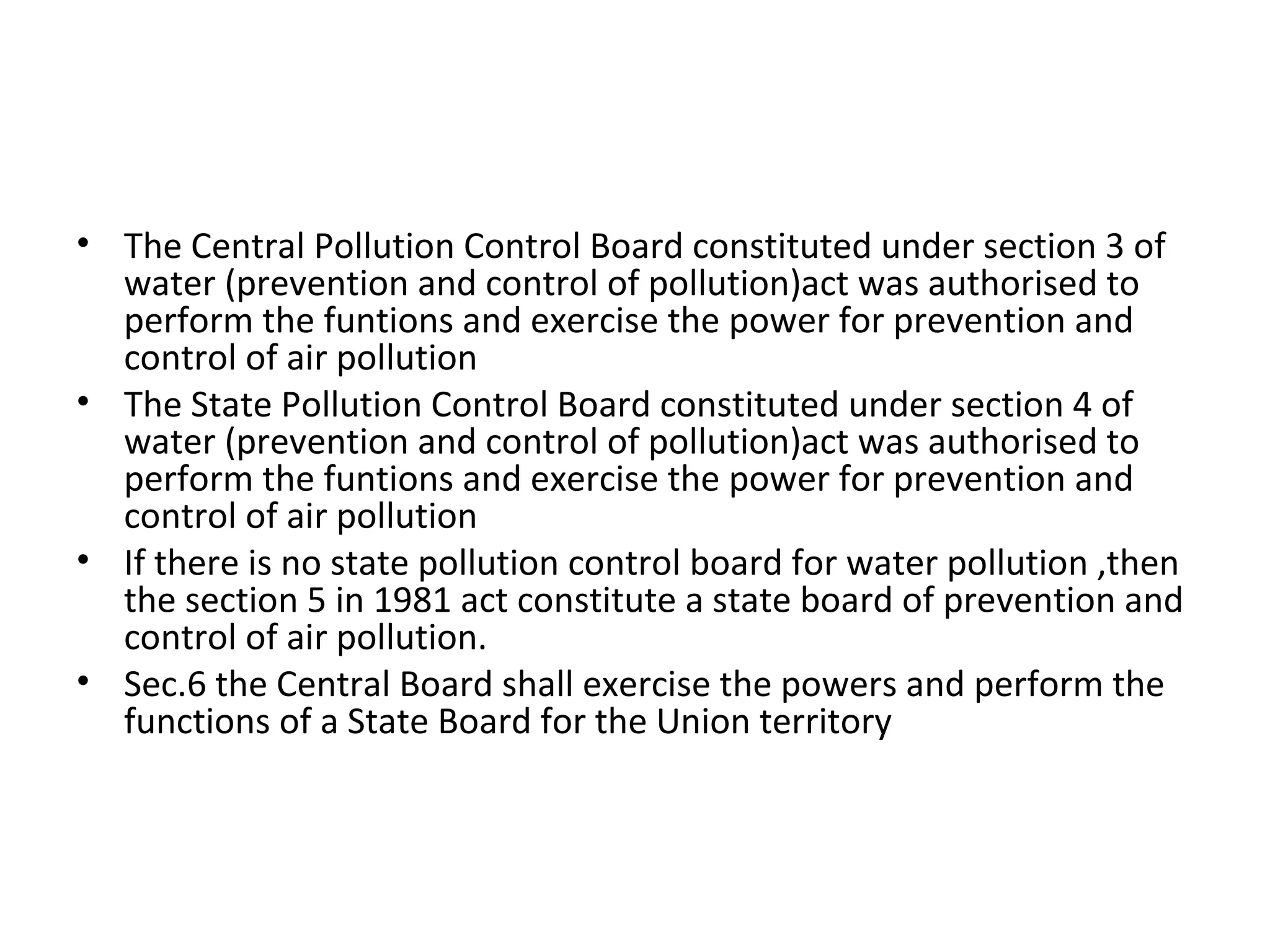 Pollution control board -Power and Functions | PPT