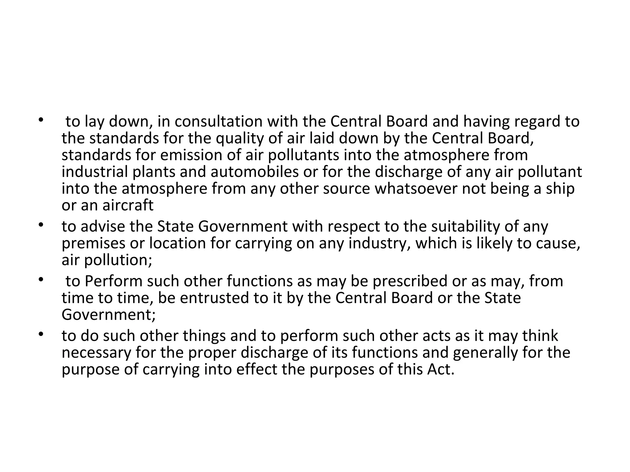 Pollution control board -Power and Functions | PPT