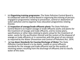 Pollution control board -Power and Functions | PPT