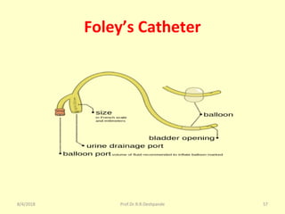 Foley’s Catheter
8/4/2018 57Prof.Dr.R.R.Deshpande
 