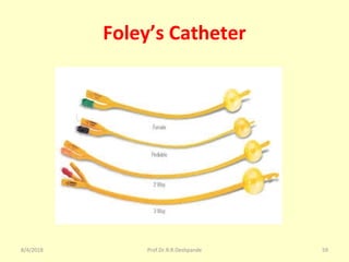 Foley’s Catheter
8/4/2018 59Prof.Dr.R.R.Deshpande
 