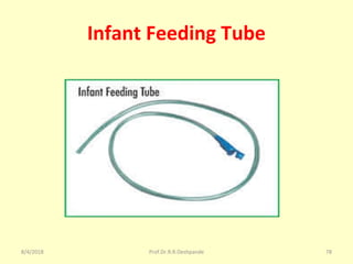 Infant Feeding Tube
8/4/2018 78Prof.Dr.R.R.Deshpande
 