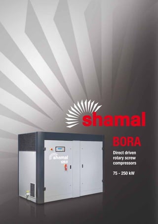 BORA
Direct driven
rotary screw
compressors
75 - 250 kW
 