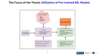 The Focus of the Thesis: Utilization of Pre-trained SSL Models
5
 