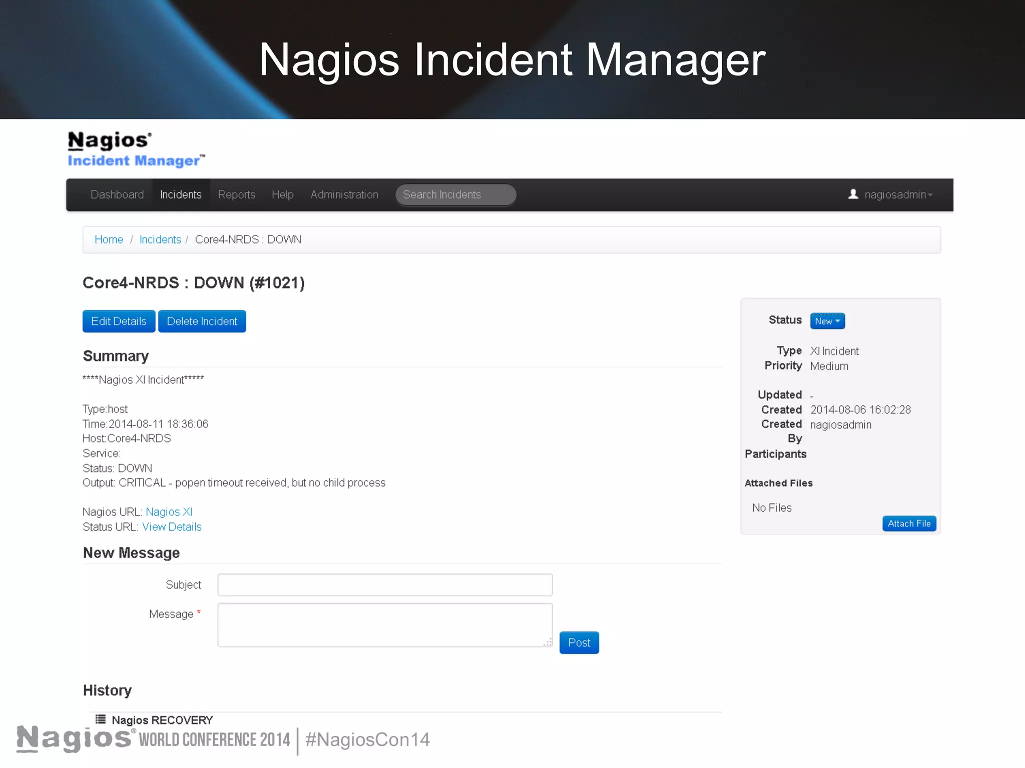 Nagios Incident Manager 
 