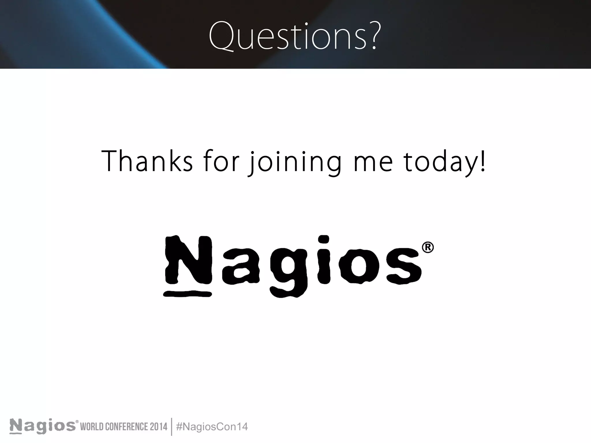 Questions? 
Thanks for joining me today! 

