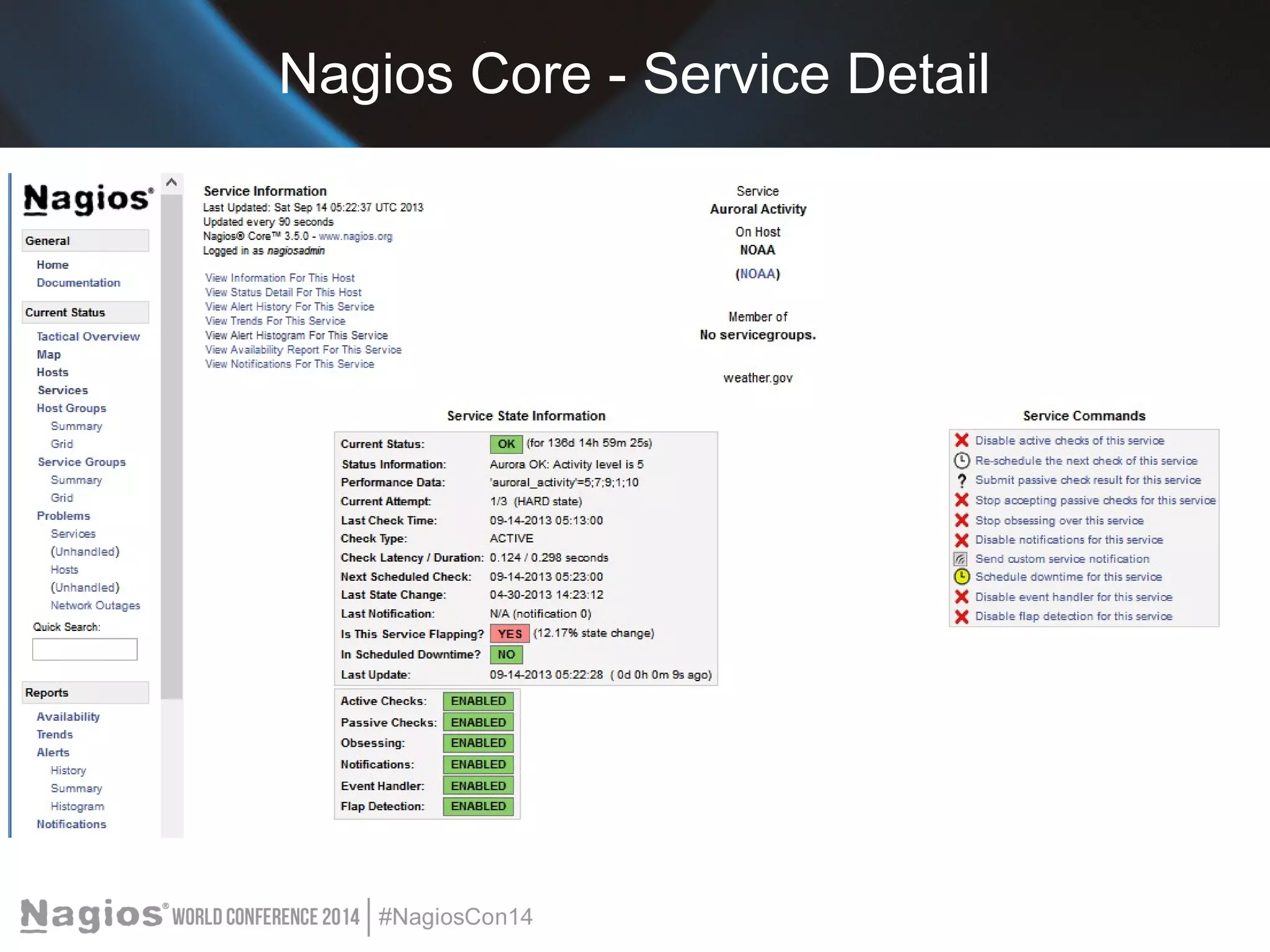 Nagios Core - Service Detail 
 