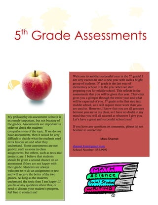 Assessment Letter