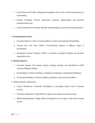 Influential Factors on the Tourism Sector and Their Implications for ...