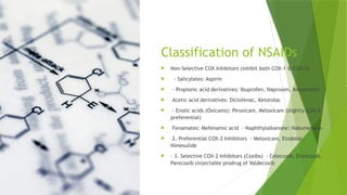 Nsaids Classification Examples Comprehensive Overview of NSAIDs: Classification, Mechanism, and ...