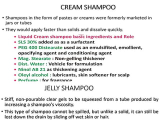 Shampoo formualtion and evaluation test (cosmetics)