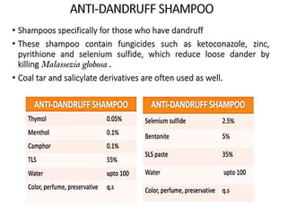 Shampoo formualtion and evaluation test (cosmetics)