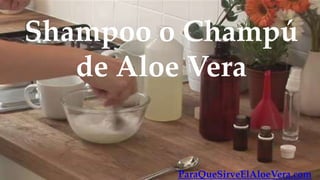 Shampoo o Champú
   de Aloe Vera


        ParaQueSirveElAloeVera.com
 